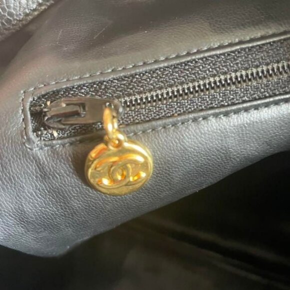 Authentic CHANEL CC Classic Caviar Timeless Flap Shoulder Bag Tote Briefcase - Picture 12 of 15